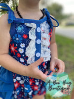 Load image into Gallery viewer, Floral Fireworks Bubble Romper
