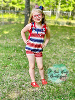 Load image into Gallery viewer, Sparkle Striped Shortalls
