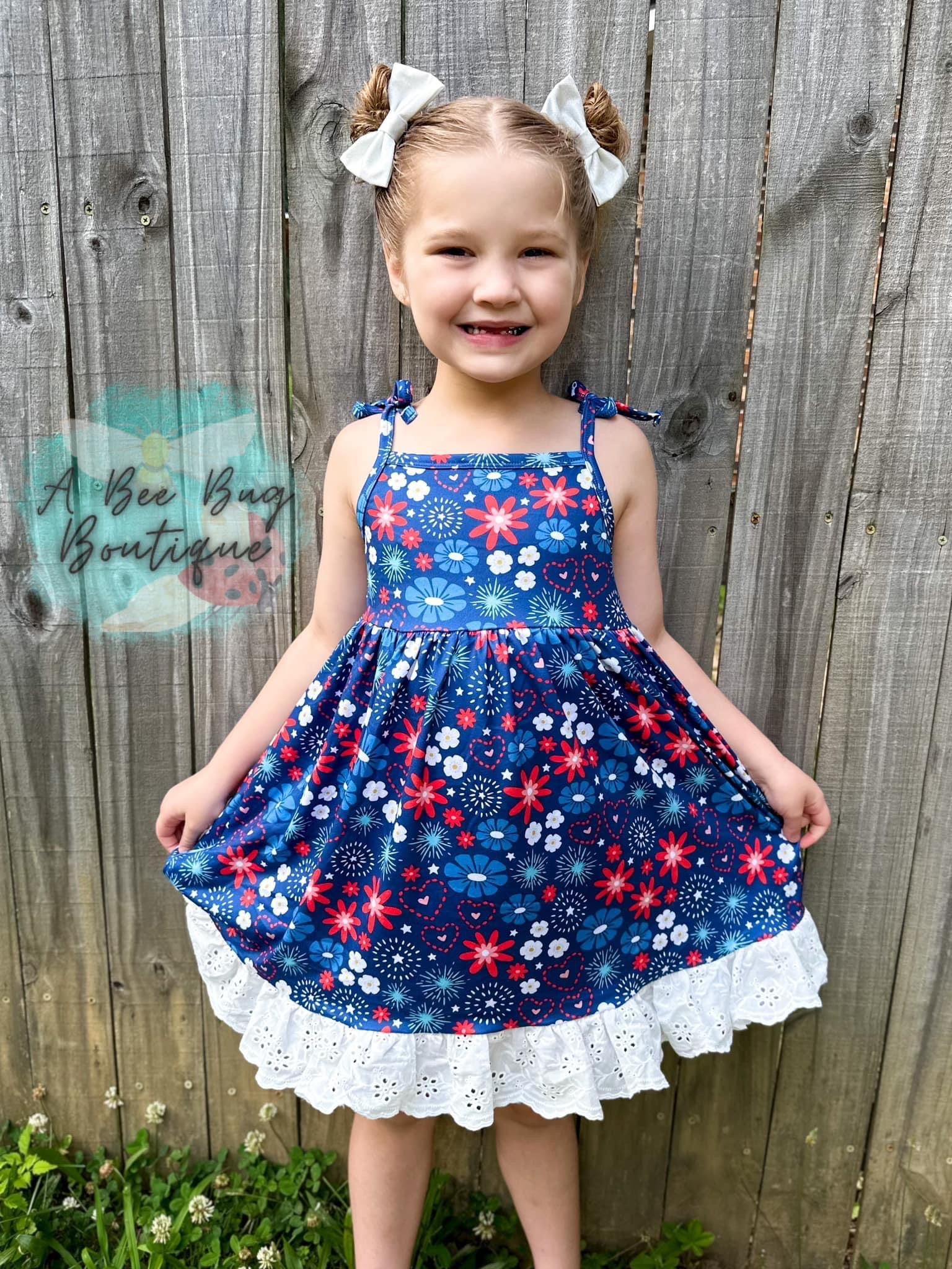 Floral Fireworks Twirl Dress