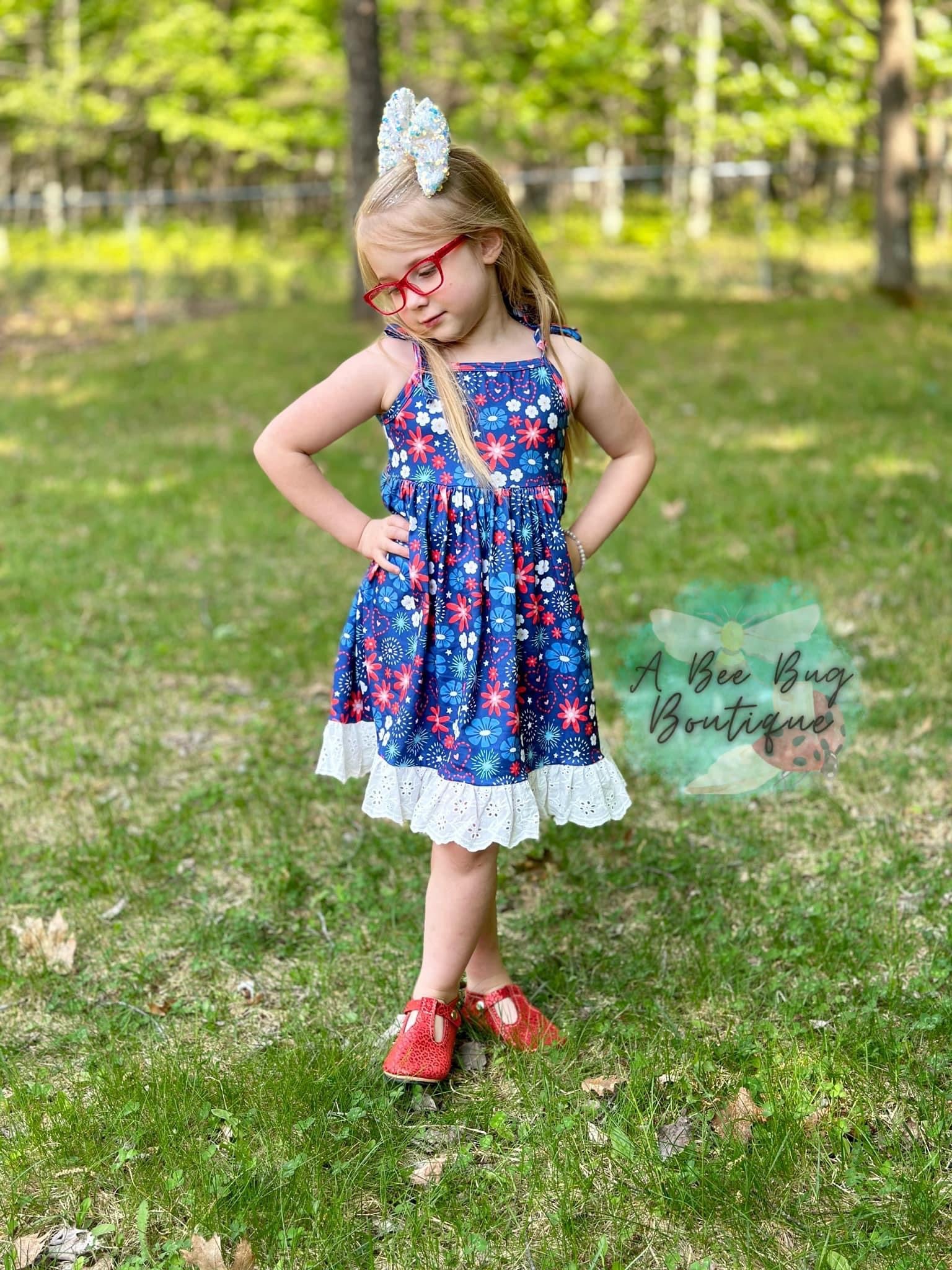 Floral Fireworks Twirl Dress