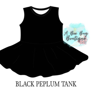 Black Tank Peplum