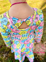 Load image into Gallery viewer, Conversation Hearts Bow Back Peplum
