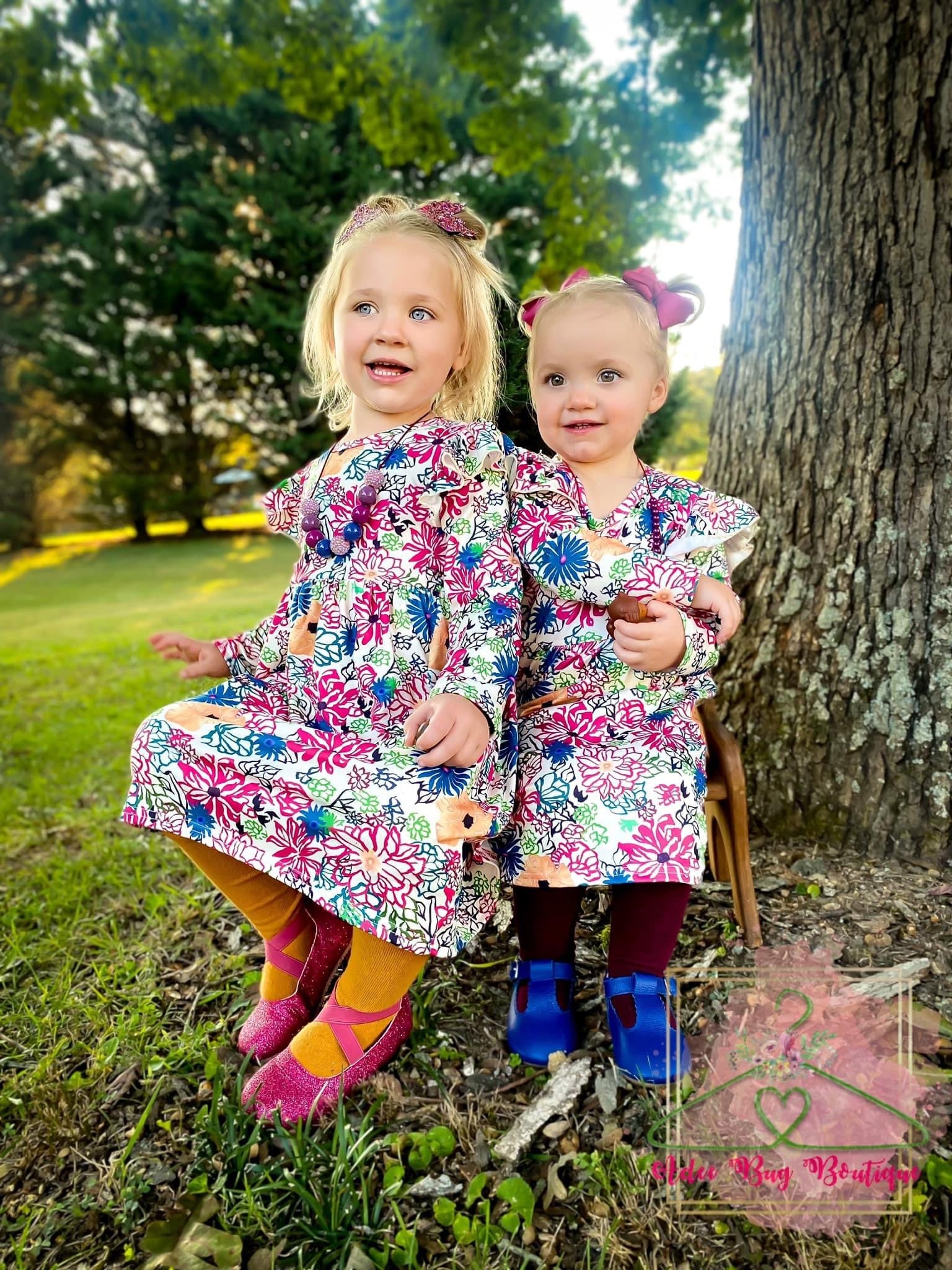 Plum Floral Pearl Dress