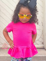 Load image into Gallery viewer, Hot Pink Peplum
