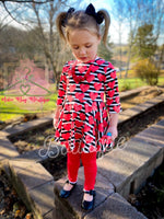 Load image into Gallery viewer, Valentine’s Stripes Tie Back Peplum
