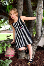 Load image into Gallery viewer, Floral Striped TShirt Dress
