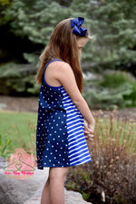 Load image into Gallery viewer, Blue Stars T-Shirt Dress
