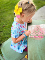 Load image into Gallery viewer, Watercolor School Girl Peplum
