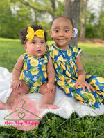 Load image into Gallery viewer, Lovely Lemon Ruffle Romper
