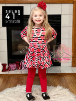 Load image into Gallery viewer, Valentine’s Stripes Tie Back Peplum
