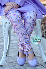 Load image into Gallery viewer, Floral Mouse Button Leggings
