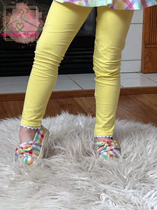 Yellow Lace Leggings