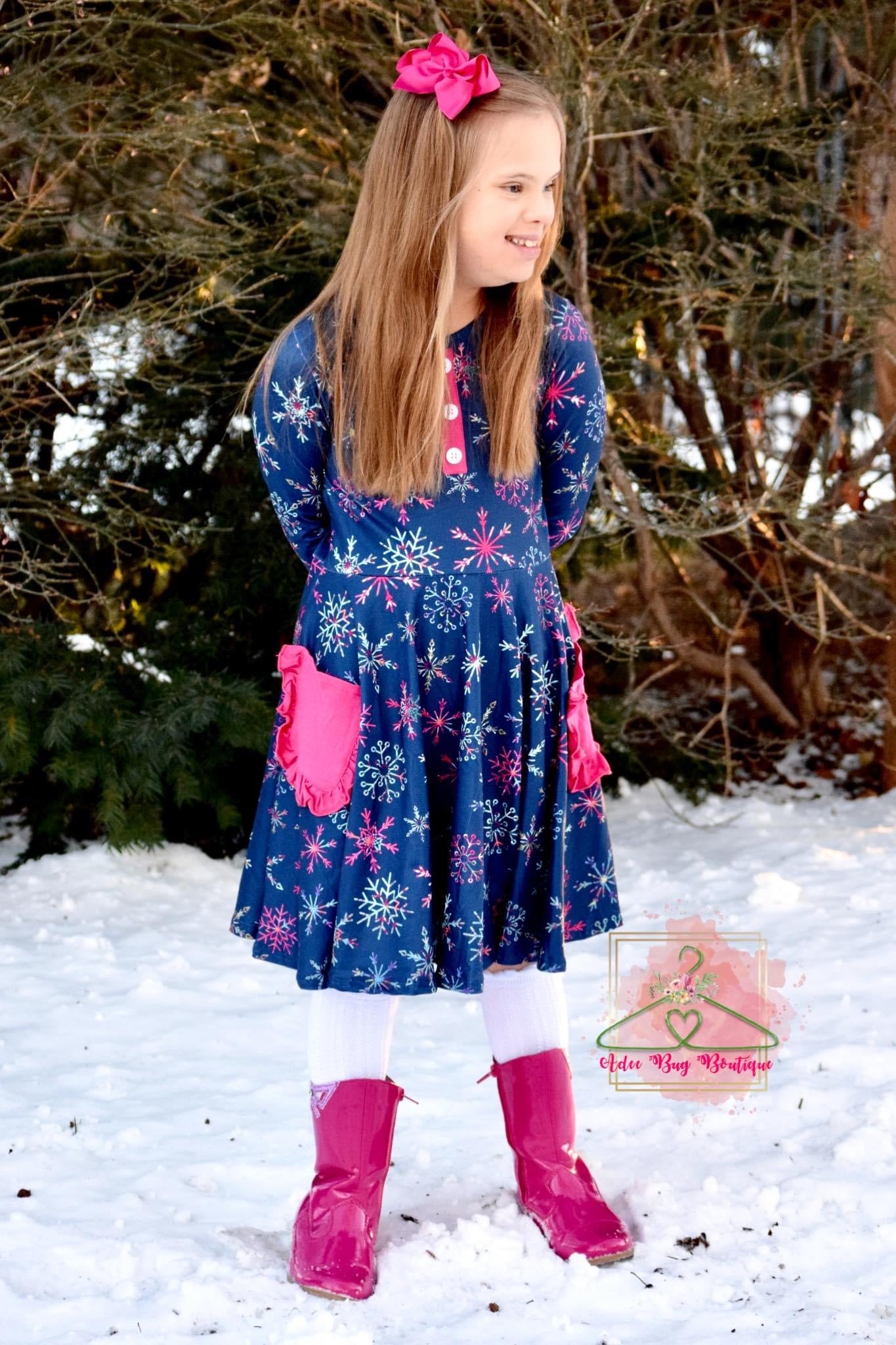 Sparkling Snowflakes Twirl Dress
