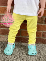 Load image into Gallery viewer, Yellow Lace Leggings
