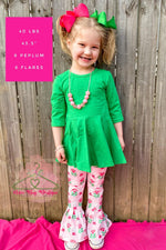 Load image into Gallery viewer, Green Bow Back Peplum
