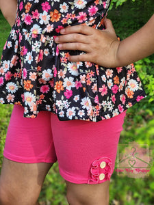 Hot Pink Button Shorts