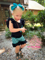 Load image into Gallery viewer, Sparkle Mermaid Ruffle Shorts
