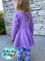 Load image into Gallery viewer, Lavender Bow Back Peplum
