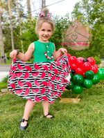 Load image into Gallery viewer, Watermelon Twirl Dress
