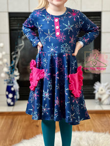 Sparkling Snowflakes Twirl Dress