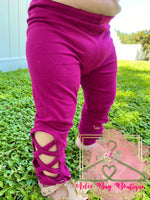 Load image into Gallery viewer, Plum Criss Cross Leggings
