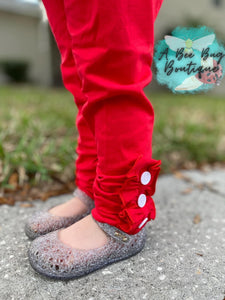 Red Button Leggings