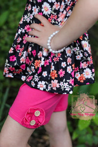 Hot Pink Button Shorts